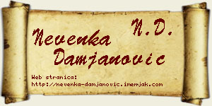 Nevenka Damjanović vizit kartica
